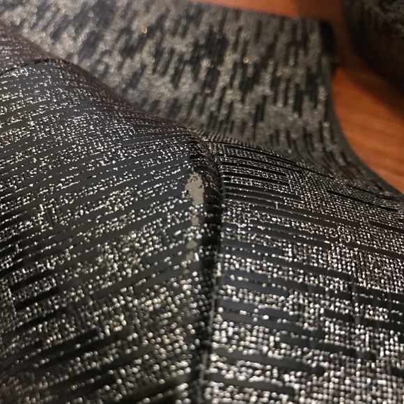 Steve Madden Black & Silver, Wedged High Heels - Picture 6 of 8